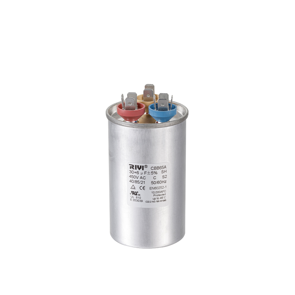 Cbb65 30+6uf 450v S2 UL বিস্ফোরণ-প্রুফ অ্যালুমিনিয়াম হাউজিং 2+3+4 টার্মিনাল