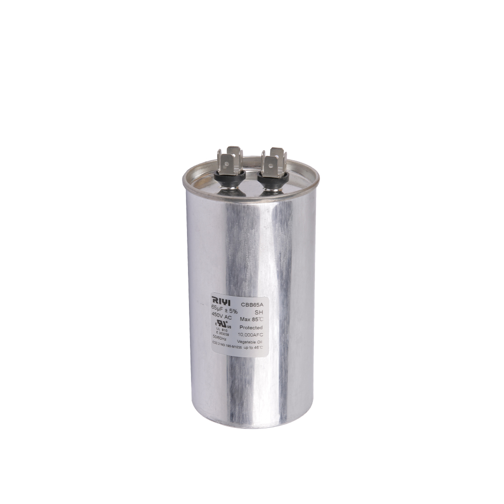 Cbb65 65uf 450v S2 UL বিস্ফোরণ-প্রুফ অ্যালুমিনিয়াম শেল 4+4 টার্মিনাল